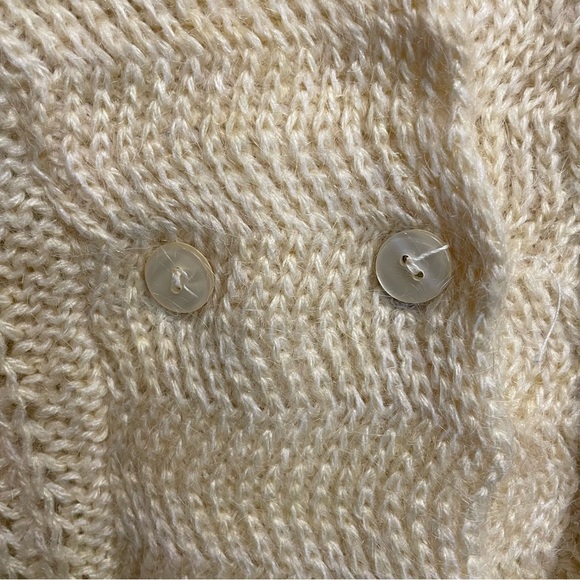 Vintage Yellow Sweater Cardigan Women’s Size 40 Approx Ladies Large - Picture 5 of 8